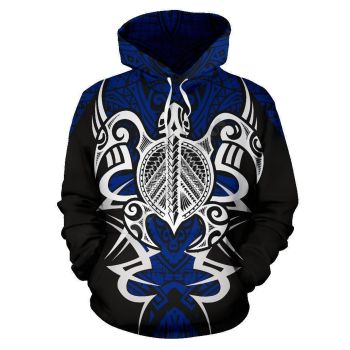 Cute And Loose Blue Turtles Pattern Animals Hoodie