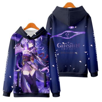 Cute Genshin Impact Raiden Shogun Anime Hoodie