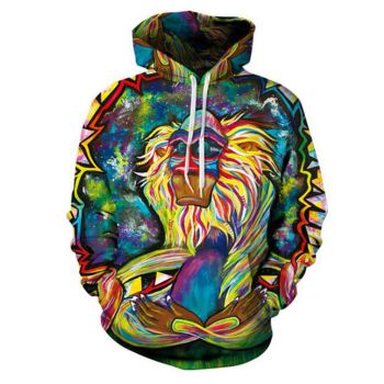 Vintage  Colorful Dragon  Pattern Dragonball Hoodie