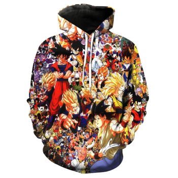 Precious Colorful Headshot Pattern Dragonball Hoodie