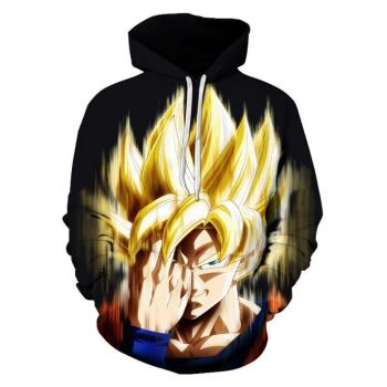 Pretty Yellow Headshot Pattern Dragonball Hoodie