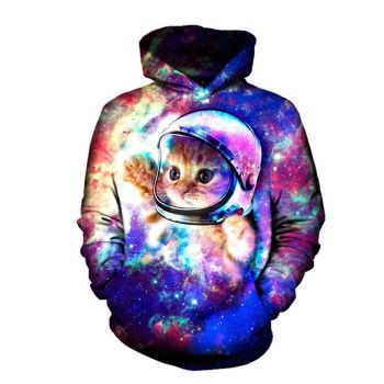 Elegance Colorful Cat Pattern Animals Hoodie