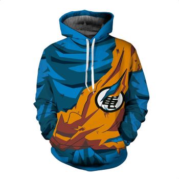 Precious And Gorgeous Orange Blue Alphabet Pattern Dragonball Hoodie