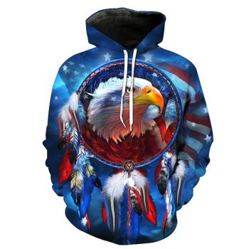 Street Style Blue Owl Pattern Animals Hoodie