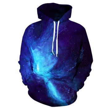 Classical  Blue Star Pattern Starsky Hoodie