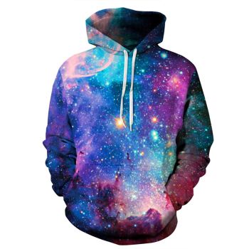 Elegance Blue Star Pattern Starsky Hoodie