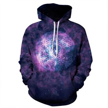 Gorgeous Purple Star Pattern Starsky Hoodie