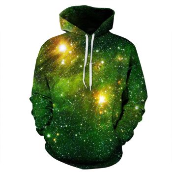 Gorgeous Green Star Pattern Starsky Hoodie
