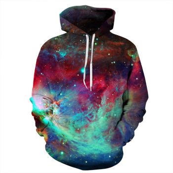 Loose And Fashion Colorful Star Pattern Starsky Hoodie