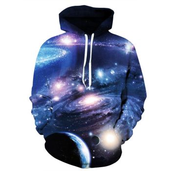 Fashion Blue Star Pattern Starsky Hoodie