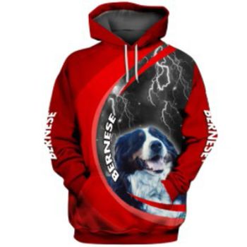 Precious Red Dog Pattern Animals Hoodie