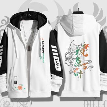 Atmospheric Genshin Impact Kaedehara Kazuha Zip-Up Anime Hoodie