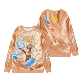 High-Quality Genshin Impact Aether Anime Zip-Up Sweatshirt