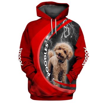 Popular Red Dog Pattern Animals Hoodie