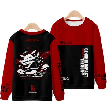 Red Charming Genshin Impact Anime Klee Hoodie