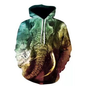 Popular Green Elephant Pattern Bitcoin Hoodie