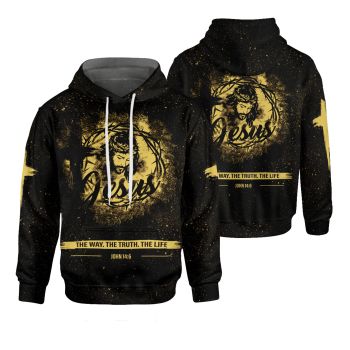  Pretty And Vintage  Black Headshot Pattern Jesus Hoodie