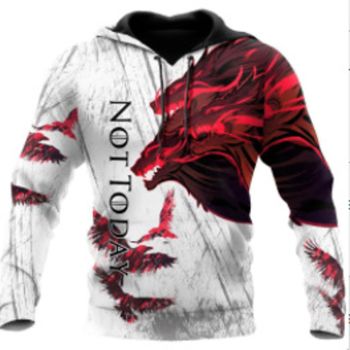 Cute Red White Owl Pattern Animals Hoodie