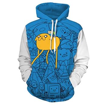 Adventure Time Hoodies &#8211; Jake Unisex 3D Pullover Hooded Sweatshirt