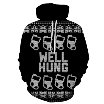 Well Hung Christmas Socks Design Hoodie - Sweatshirt, Hoodie, Pullover