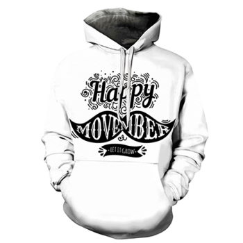 Happy Movember 3D Hoodie - Sweatshirt, Hoodie, Pullover