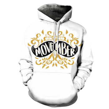 Yellow Movember 3D Hoodie - Sweatshirt, Hoodie, Pullover