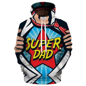 Super Hero Dad 3D Sweatshirt Hoodie Pullover