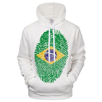 Brazil Fingerprint 3D - Sweatshirt, Hoodie, Pullover