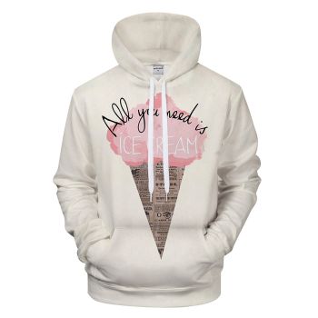 Cotton Candy Ice Cream 3D - Sweatshirt, Hoodie, Pullover