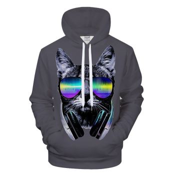 DJ Cat 3D - Sweatshirt, Hoodie, Pullover