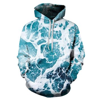Splash Of Blue 3D Sweatshirt Hoodie Pullover