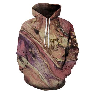 Red Marble 3D Sweatshirt Hoodie Pullover