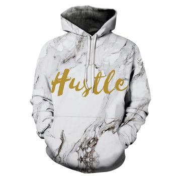 Hustle Marble 3D Sweatshirt Hoodie Pullover