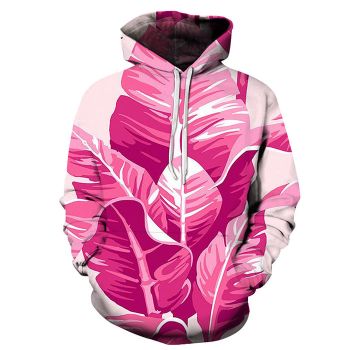 Pink Banana Leaves 3D - Sweatshirt, Hoodie, Pullover