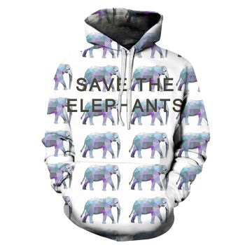 Save Elephants 3D - Sweatshirt, Hoodie, Pullover