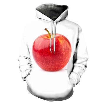 Red Apple White 3D - Sweatshirt, Hoodie, Pullover