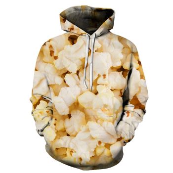 Cheese Popcorn 3D Hoodie Sweatshirt Pullover
