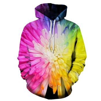 Rainbow Flower 3D Hoodie Sweatshirt Pullover