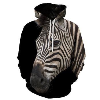 Zebra 3D - Sweatshirt, Hoodie, Pullover