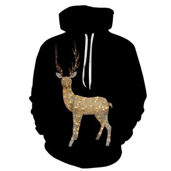 Lit Reindeer Christmas 3D - Sweatshirt, Hoodie, Pullover