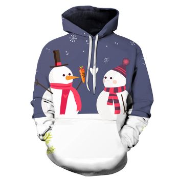 Snowman in Love Christmas Hoodie - Sweatshirt, Hoodie, Pullover