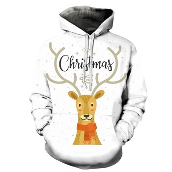 Christmas Reindeer Hoodie - Sweatshirt, Hoodie, Pullover