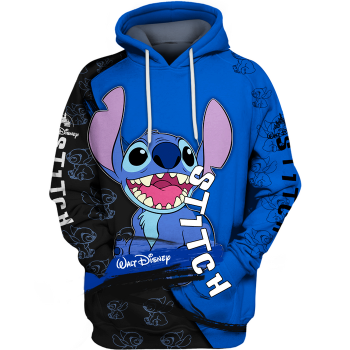 Black & Blue Stitch Hoodie