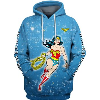 Blue Wonder Woman Hoodie