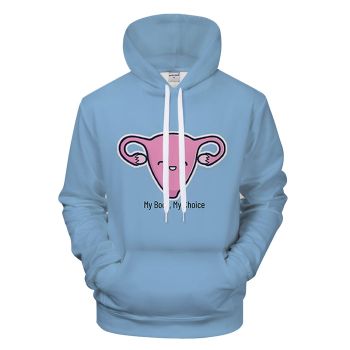 My Body My Choice Cool Blue Hoodie
