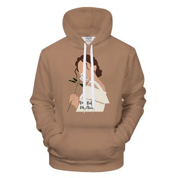 My Body My Choice Brown Print Hoodie