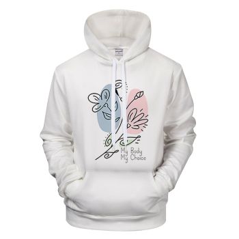 My Body My Choice Blue Flower Hoodie