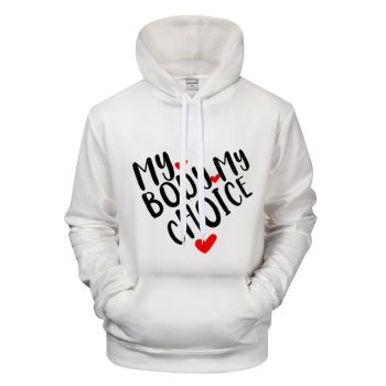 My Body My Choice Heart Print Hoodie