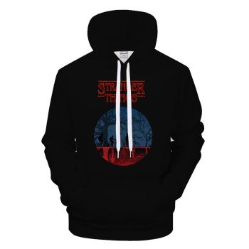 Stranger Things Circle Printed Hoodie