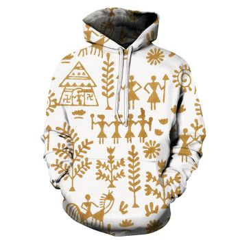 Tribal Village Art  3D - Sweatshirt, Hoodie, Pullover